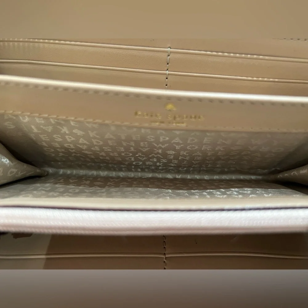 Kate Spade Riverside Street Ostrich Neda‎ Zip Around Wallet